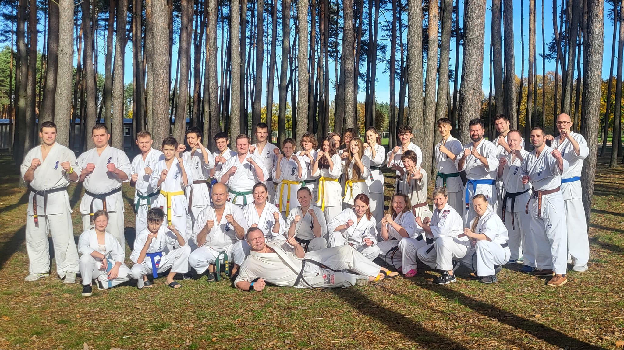Karatecy Poznańskiej Szkoły Kyokushin Karate na zgrupowaniu Okręgowego Związku Karate, Burzenin 2023