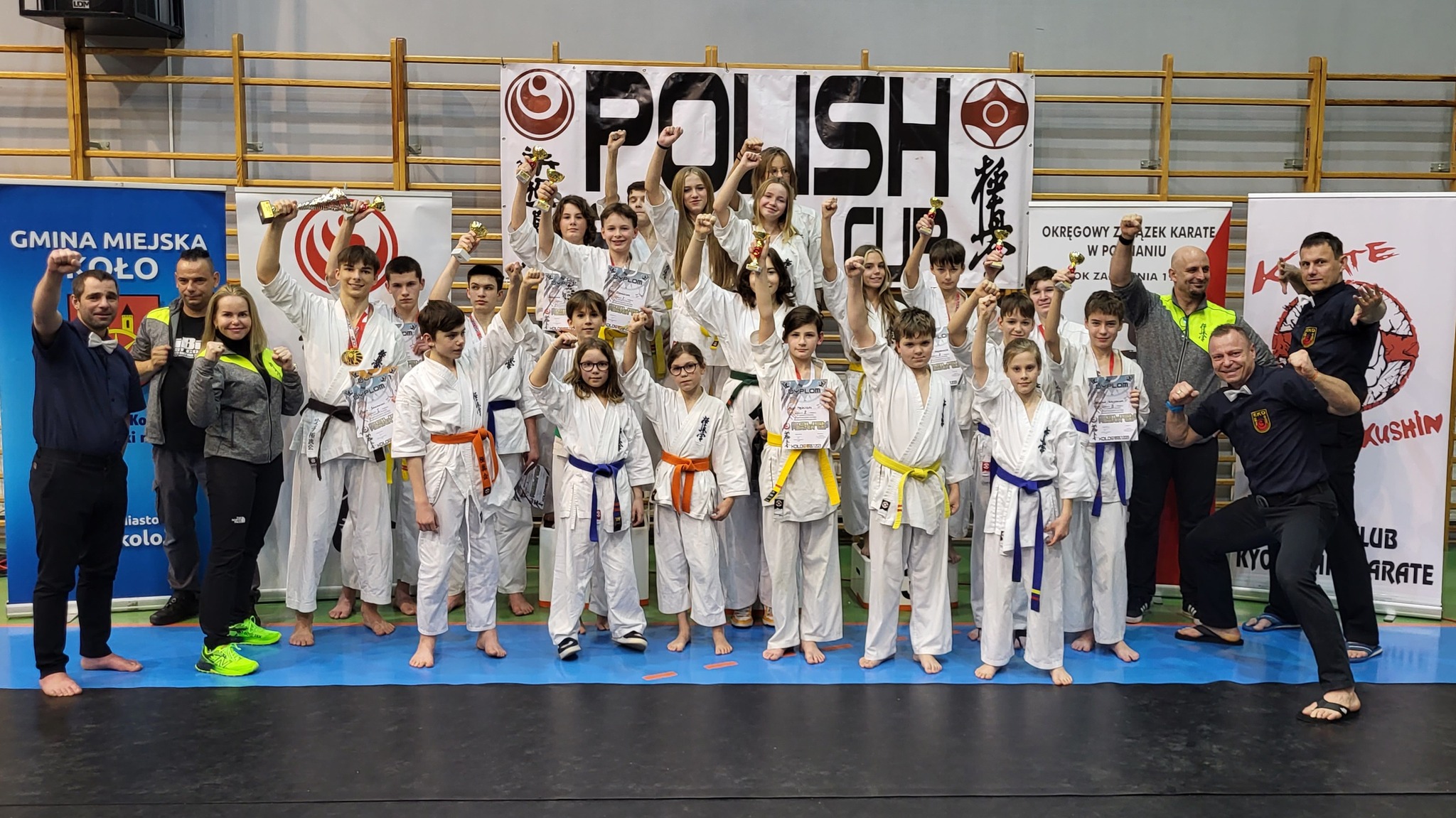 Karatecy Poznańskiej Szkoły Kyokushin Karate na turnieju Polish Fighter Cup 2023 w Kole