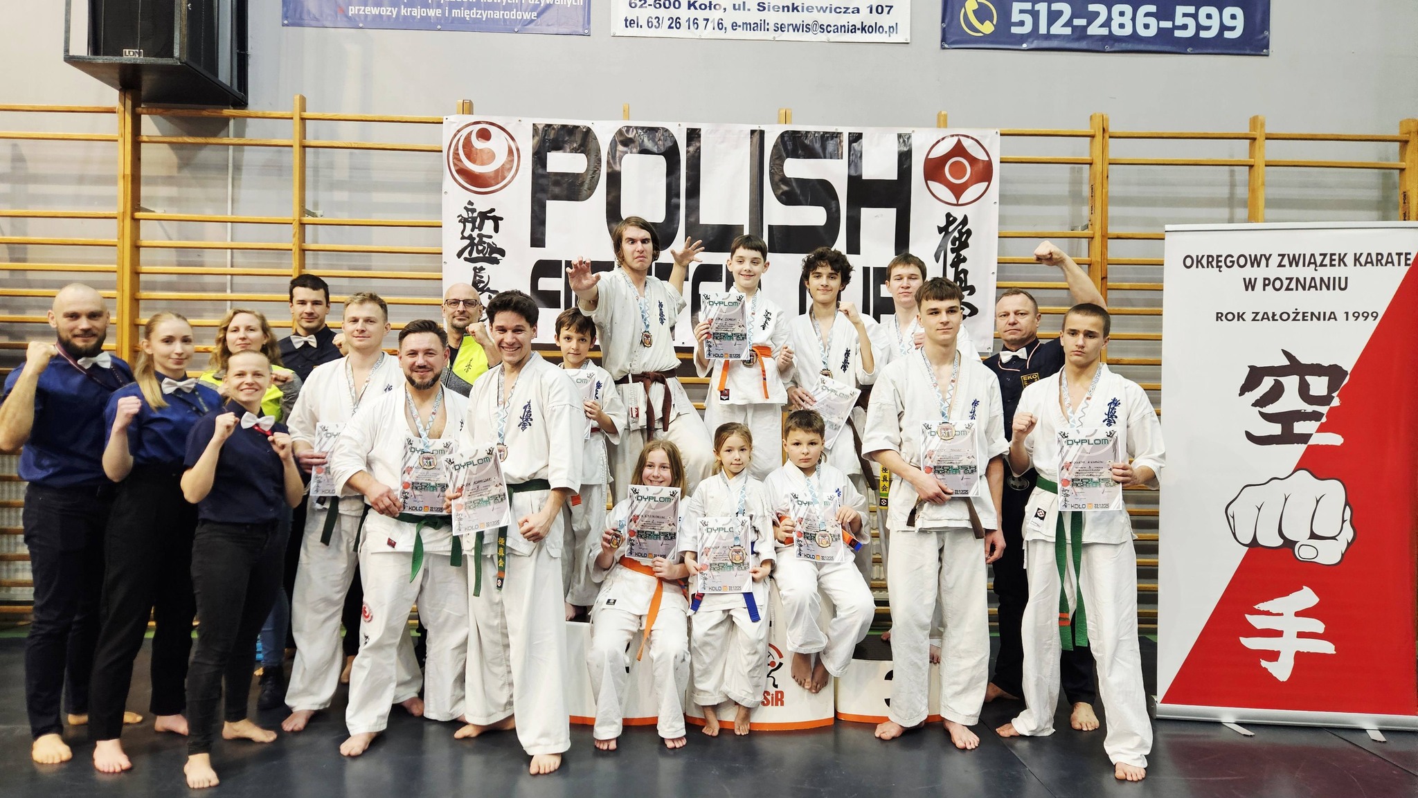 Karatecy z Poznańskiej Szkoły Kyokushin Karate na VIII edycji turnieju Polish Fighter Cup w Kole.